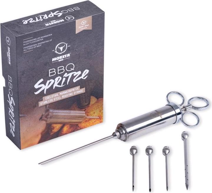 Moesta BBQ Seringue à mariner 5 pièces, argent