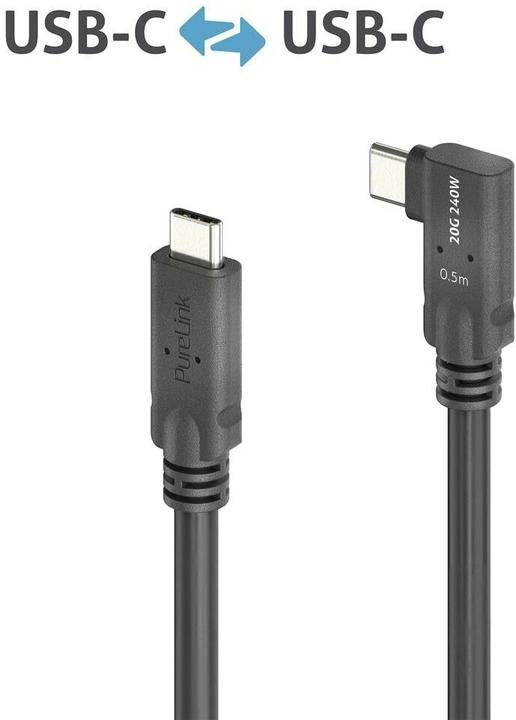 Produktbild PureLink MicroX4 USB4-Kabel USB C - USB C 0.5 m (0.50 m, 240 W)