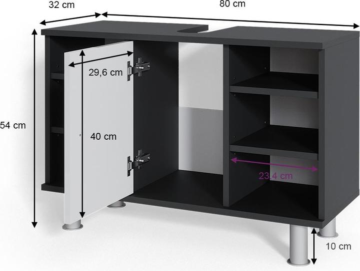 Produktbild Vicco Fynn mit 6 Ablage (80 x 32 x 54 cm)