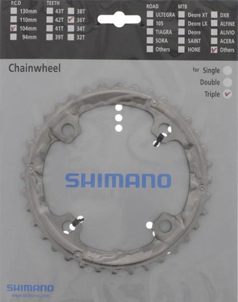 Shimano Kettenblatt Deore LX FC-T551 36 Zähne AL (36)