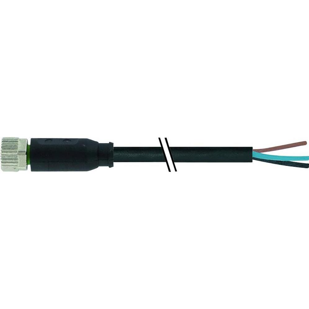 Murr Elektronik M8 Bu. 0° freies Ltg.-ende PVC 3x0.25 sw UL/CSA 2m, Elektronikkabel + Stecker, Schwarz