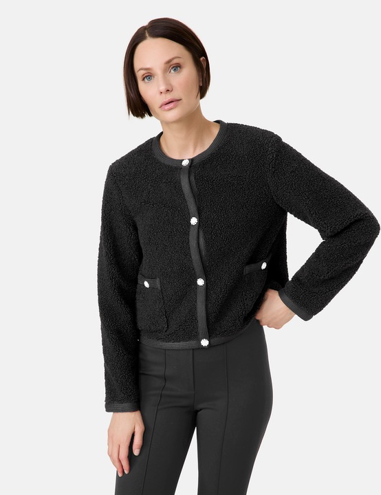 Produktbild Taifun Blazerjacke aus Teddyfell Jacke Jeans + Gewebe - 64328 (34)