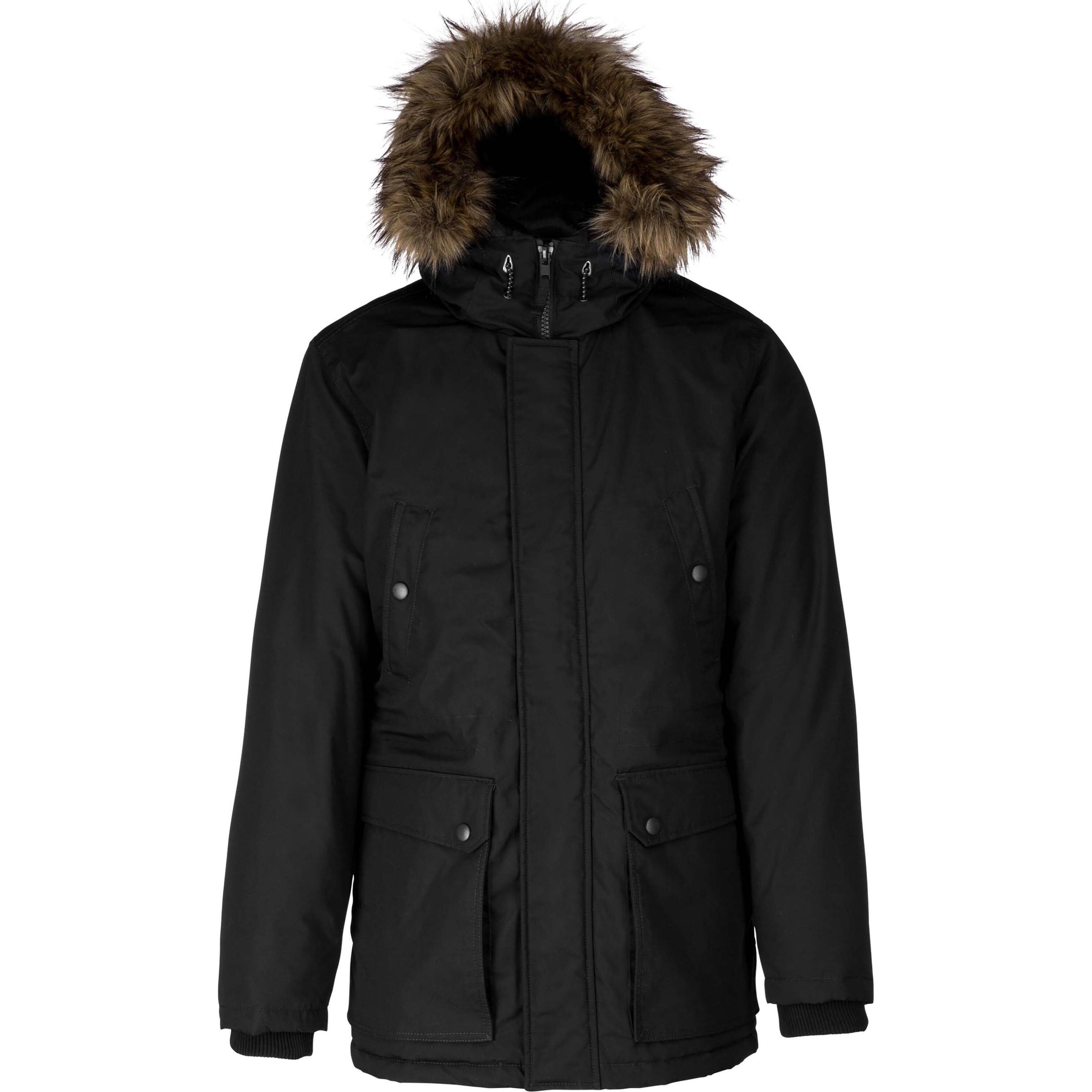 Kariban, Herren, Jacke, Winterparka (XL), Schwarz, XL