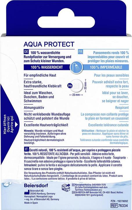 Actual product image Hansaplast Aqua Protect Rundplaster 24 (24 x)