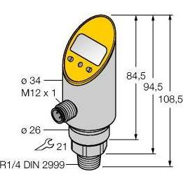 Turck Sensore di pressione, Pulsante + Interruttore