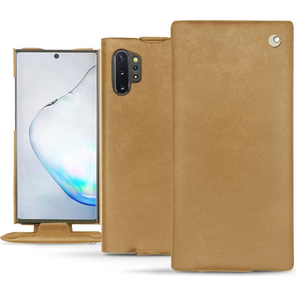 Noreve Lederschutzhülle vertikal (Samsung Galaxy Note 10+), Smartphone Hülle, Braun