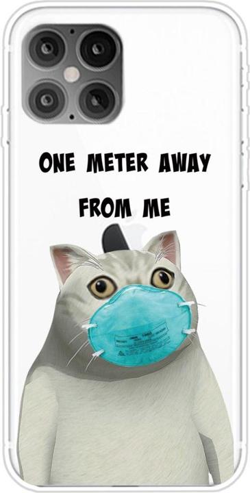 Actual product image Cover-Discount iPhone 12 / 12 Pro - Soft Silicone Rubber Case Cat with Mask (Apple iPhone 12, Apple iPhone 12 Pro)
