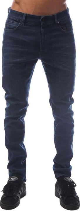 Actual product image BOSS Mens Keith-1 Leather Patch Jeans (34)