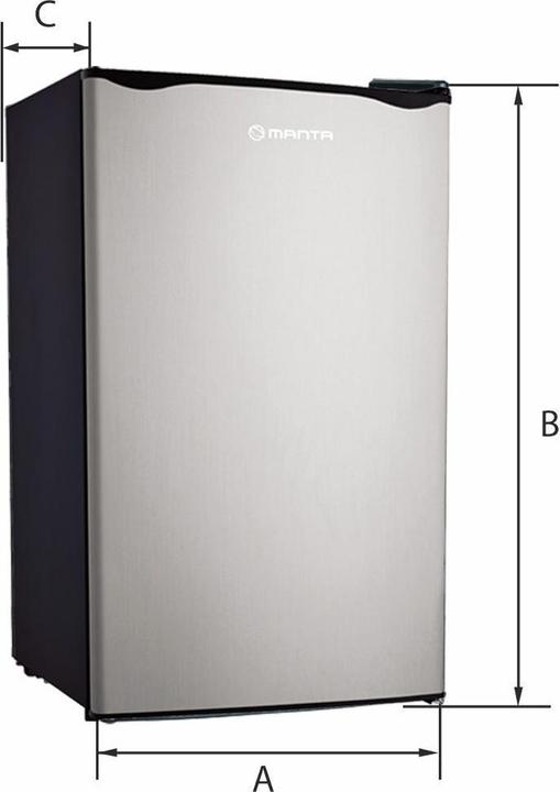 Immagine prodotto Manta MM520PS Frigorifero 91L Argento Inox/Nero (91 l)