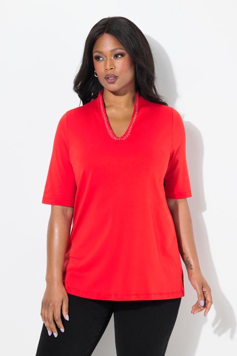 Produktbild Ulla Popken T-Shirt, A-Linie, Kelchkragen, Halbarm (58)