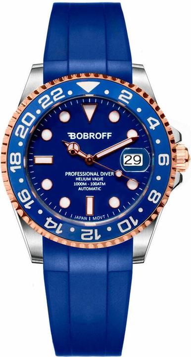 Produktbild Bobroff Unisex-Uhr BF0006-CA Blau (Ø 41 mm) (41 mm)