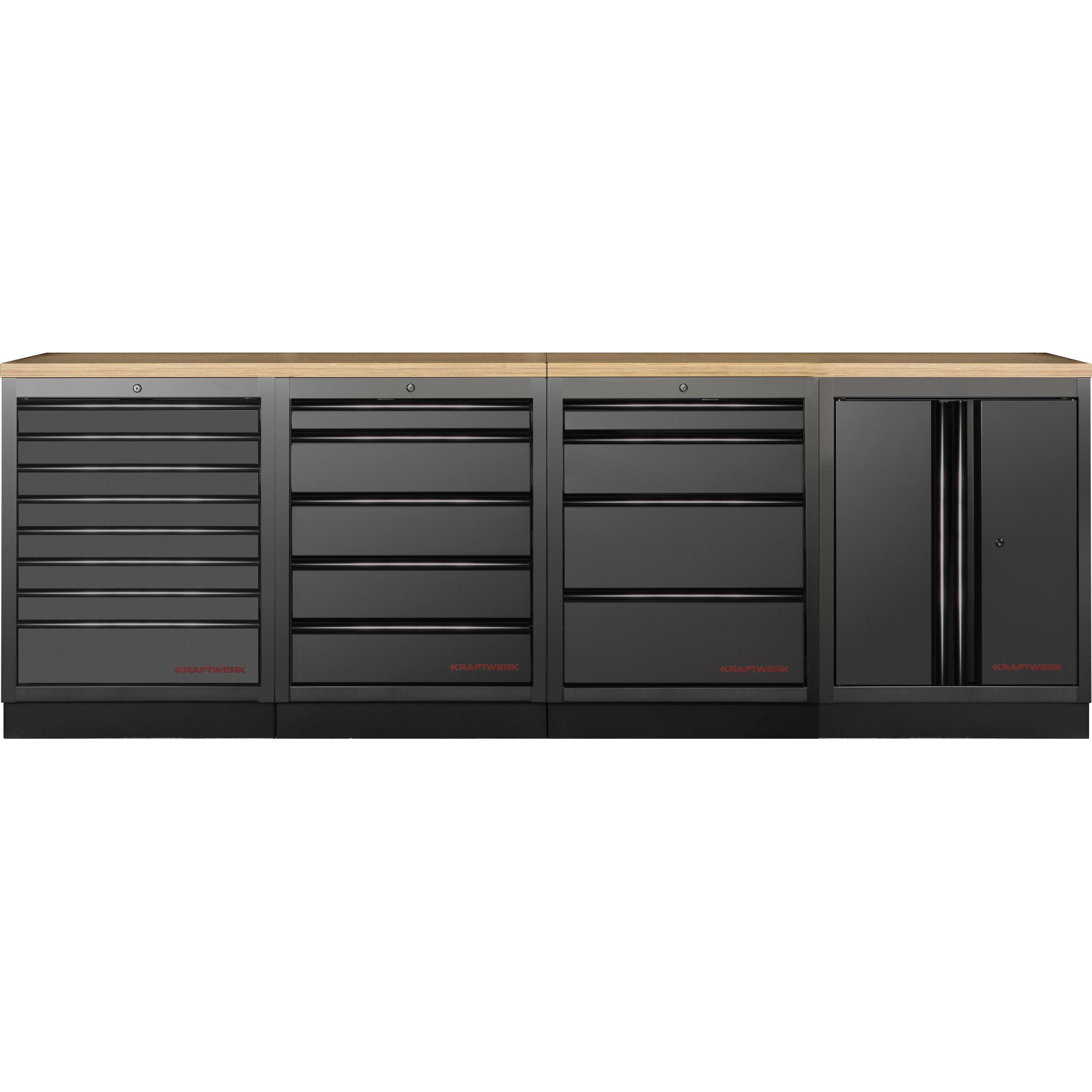 Kraftwerk, Werkstattschrank, MOBILIO-EX BLK Kombi Buche (272 cm, 91 cm)
