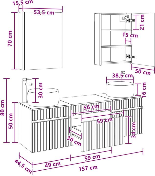Produktbild vidaXL Badezimmer Set