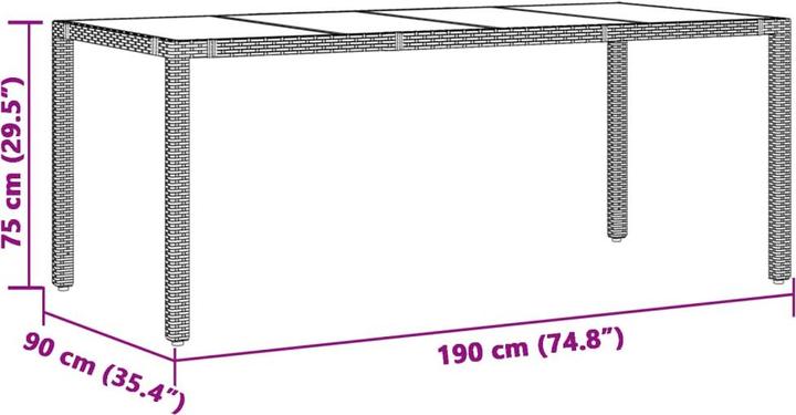 Produktbild vidaXL Gartentisch