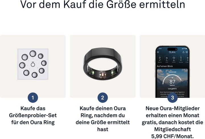 Produktbild Oura Ring Gen3 Heritage (8, Stealth)