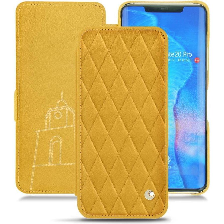 Noreve Lederschutzhülle horizontal (Huawei Mate 20 Pro), Smartphone Hülle, Orange