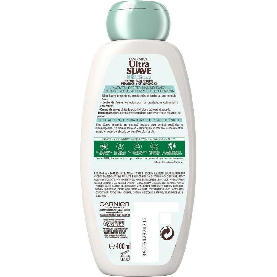 Thumbnail - Garnier, Shampoo, ULTRA SUAVE champú + acondicionador para niños de avena 400 ml (400 ml, Flüssiges Shampoo)
