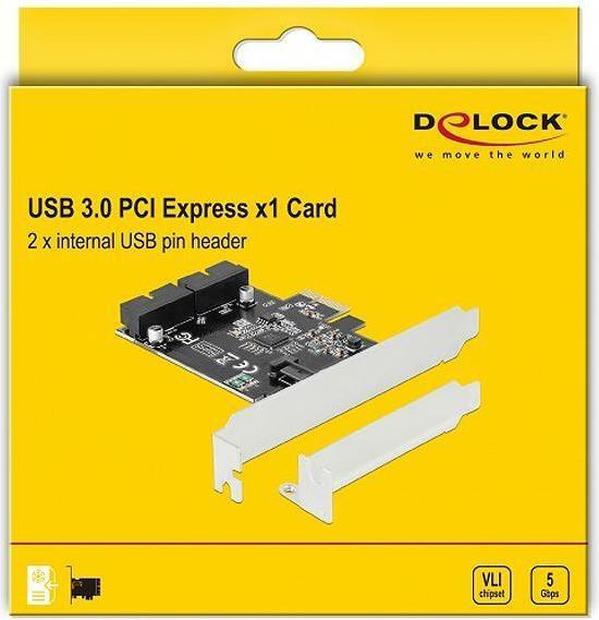 Produktbild Delock PCI-Express-Karte 2x USB 3.0 intern (Pfostenstecker)
