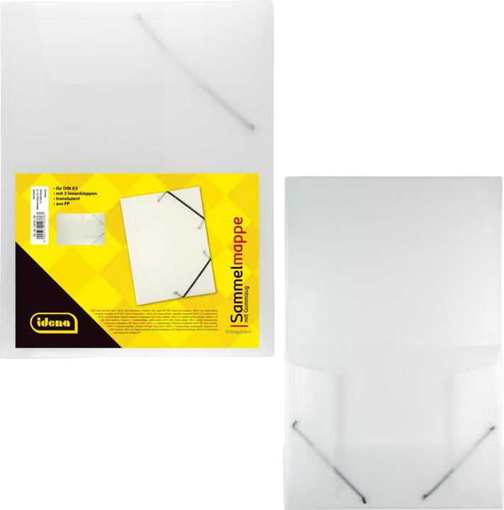 Produktbild Idena Sammelmappe A3 PP mit Gummizug weiss (A3, 1x)