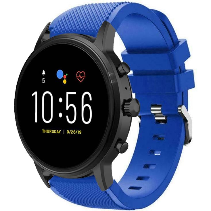 Strap-it Silikonarmband (22 mm, Silikon), Uhrenarmband, Blau