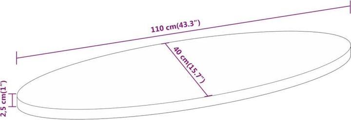 Produktbild vidaXL Tischplatte (110 x 40 cm)