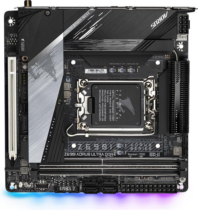 Actual product image Gigabyte Z690I AORUS ULTRA (LGA 1700, Intel Z690H, Micro-ITX, Mini-ITX)