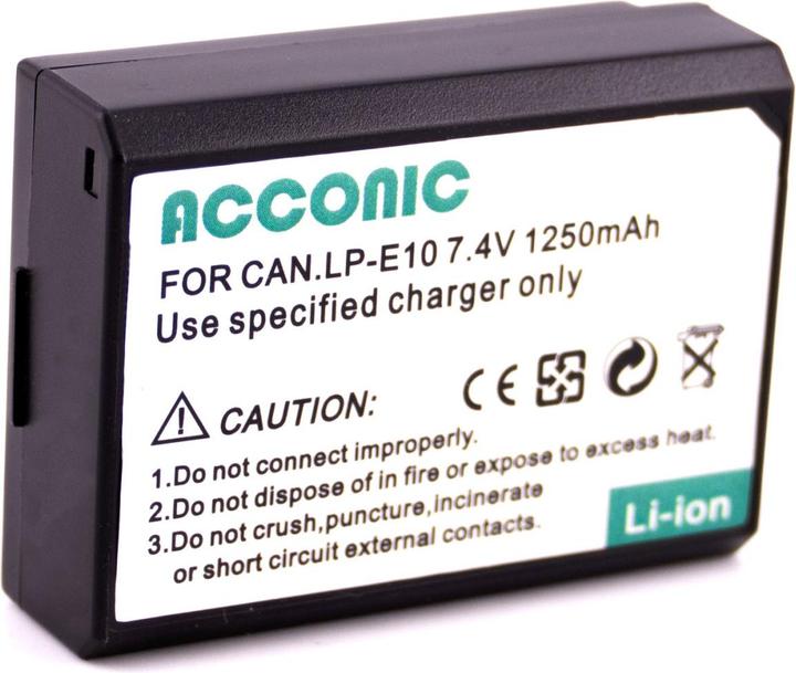 Acconic Akku f. Canon LP-E10 EOS 1200D EOS1100D EOS-1100D T3 X50 (Kamera Akku)