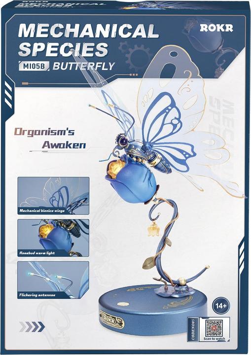 Produktbild Rokr MI05B - Schmetterling (blau) (79 Teile)
