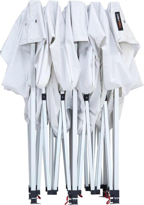 Produktbild Toolport Faltpavillon Faltzelt Pavillon 3x6m - 2 Seitenteile Aluminium 32mm Partyzelt 700N blau (300 cm, 600 cm)