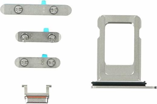 Actual product image OEM Button Set for iPhone 11 Pro silver (iPhone 11 Pro)