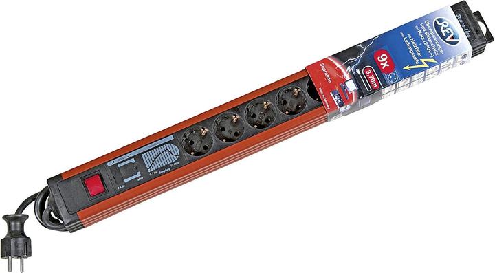 Actual product image REV Supra-Line surge protection (9 x, CEE 7/3, 3.80 m)