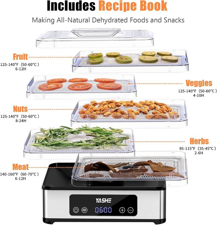 Actual product image Yashe Dörrautomat mit 5 Etagen