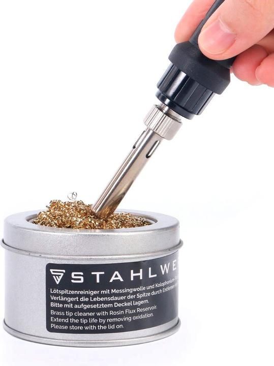 Actual product image Stahlwerk Soldering accessories set with soldering iron tip cleaner, soldering paste & soldering paste (Soldering bit)