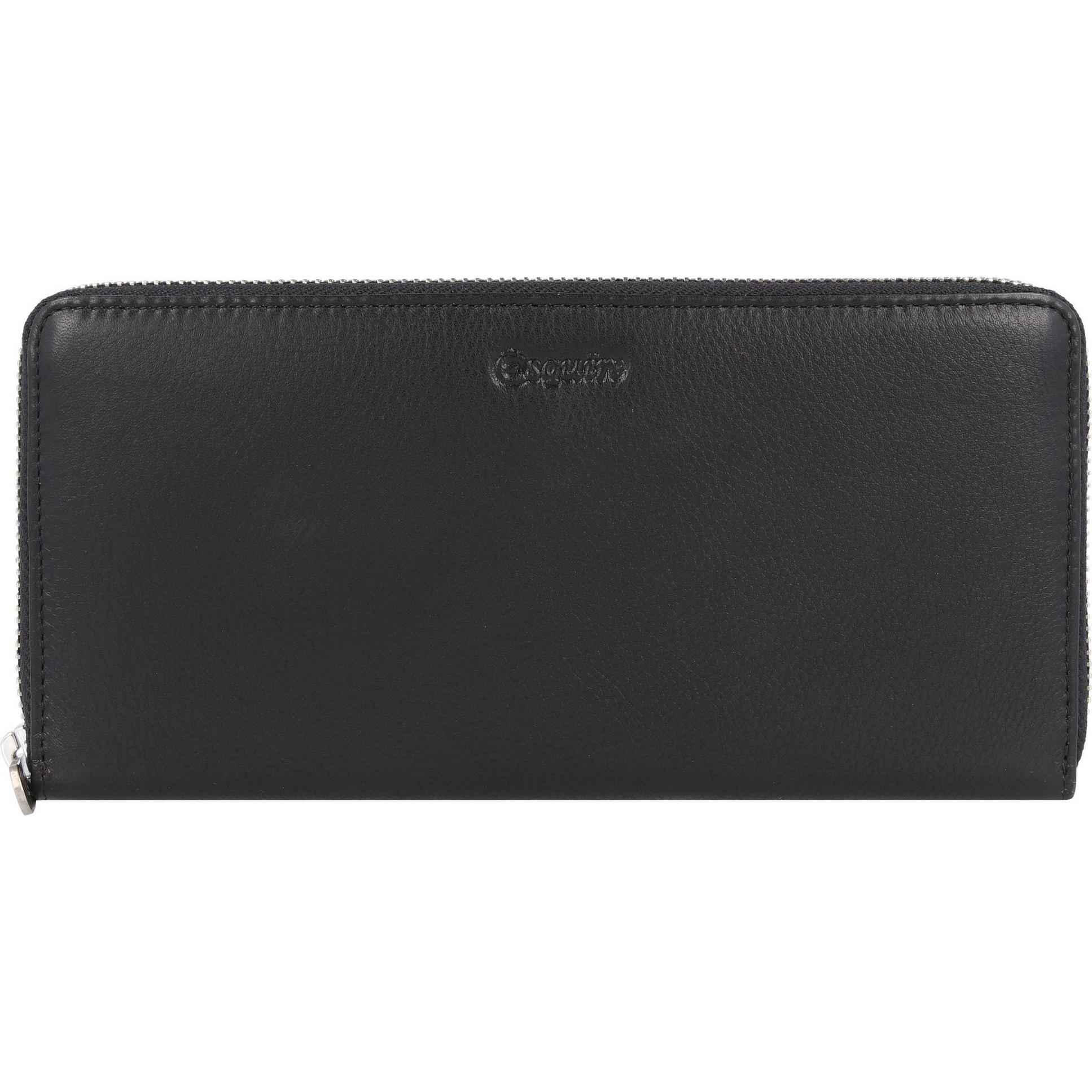 Esquire, Damen, Portemonnaie, Viktoria Geldbörse RFID Leder 19 cm, Schwarz