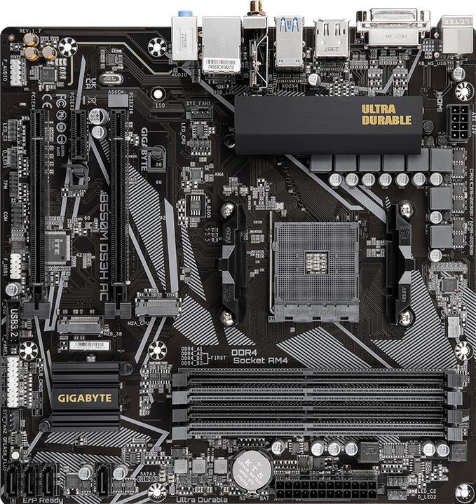 Actual product image Gigabyte B550M DS3H AC (AM4, AMD B550, mATX)