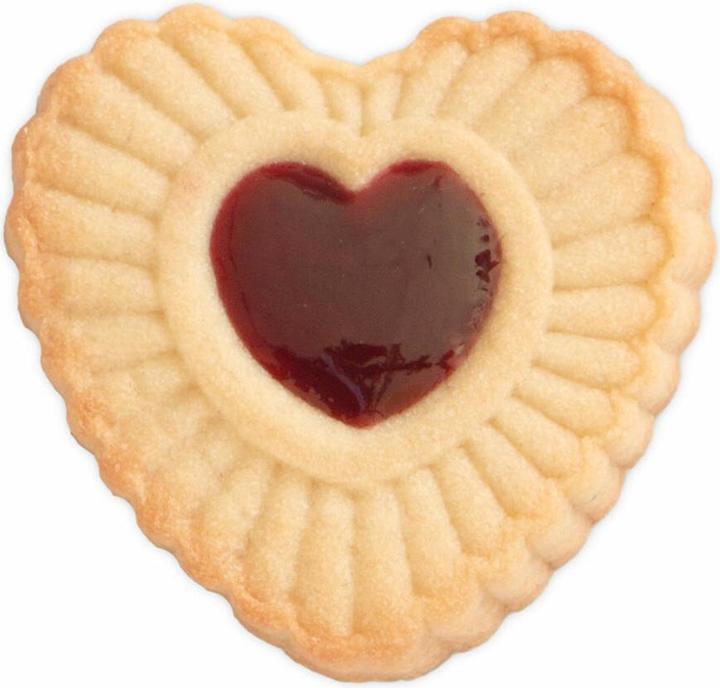 Actual product image Städter Cookie Cutter with Ejector Heart Curled