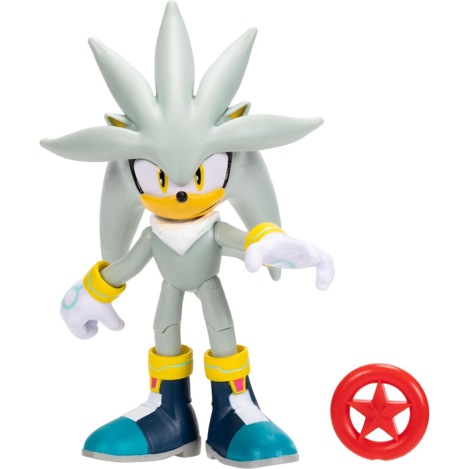 Jakks Pacific Argento Sonic - Articulated Figures 10 Cm Wave 24 - Silver