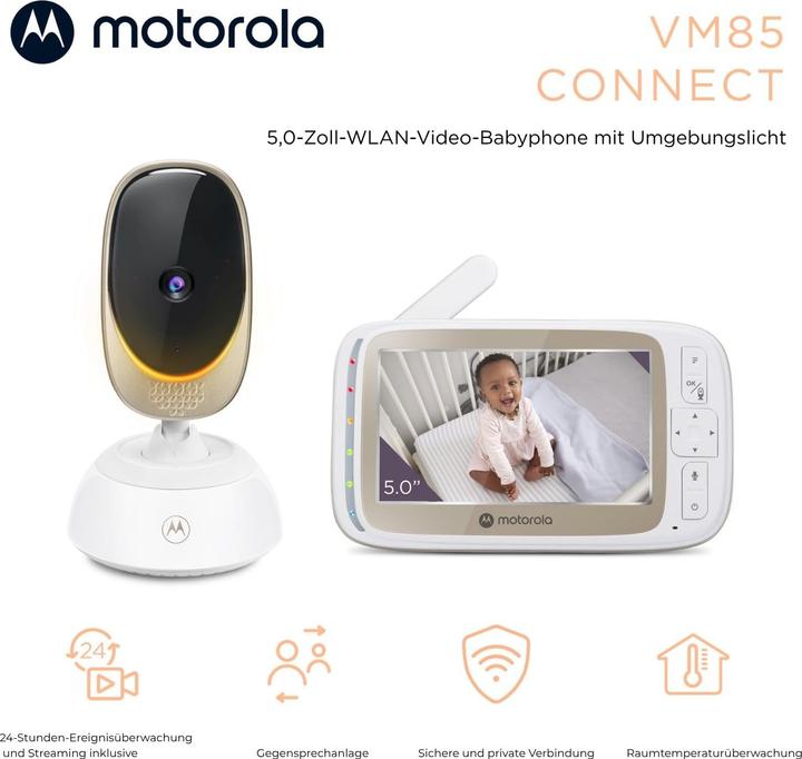 Image du produit Motorola Babyphone vidéo VM85 Connect (Vidéo et audio, 300 m)
