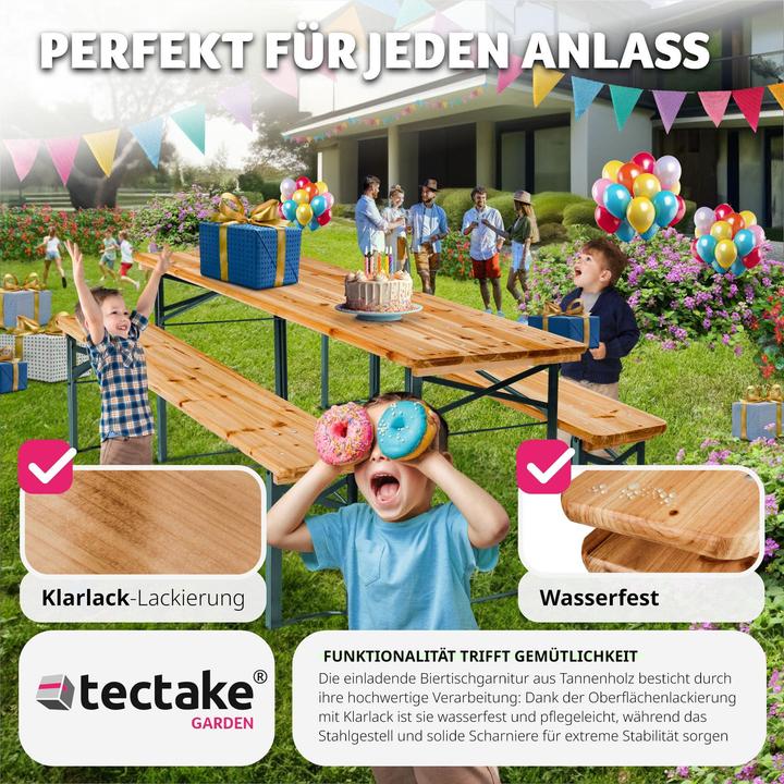 Produktbild tectake Bierzeltgarnitur (177 cm)