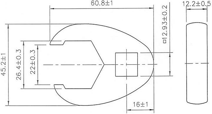 Immagine prodotto BGS Chiave a zampa di gallo 12,5 mm (1/2") 26 mm (26 mm)