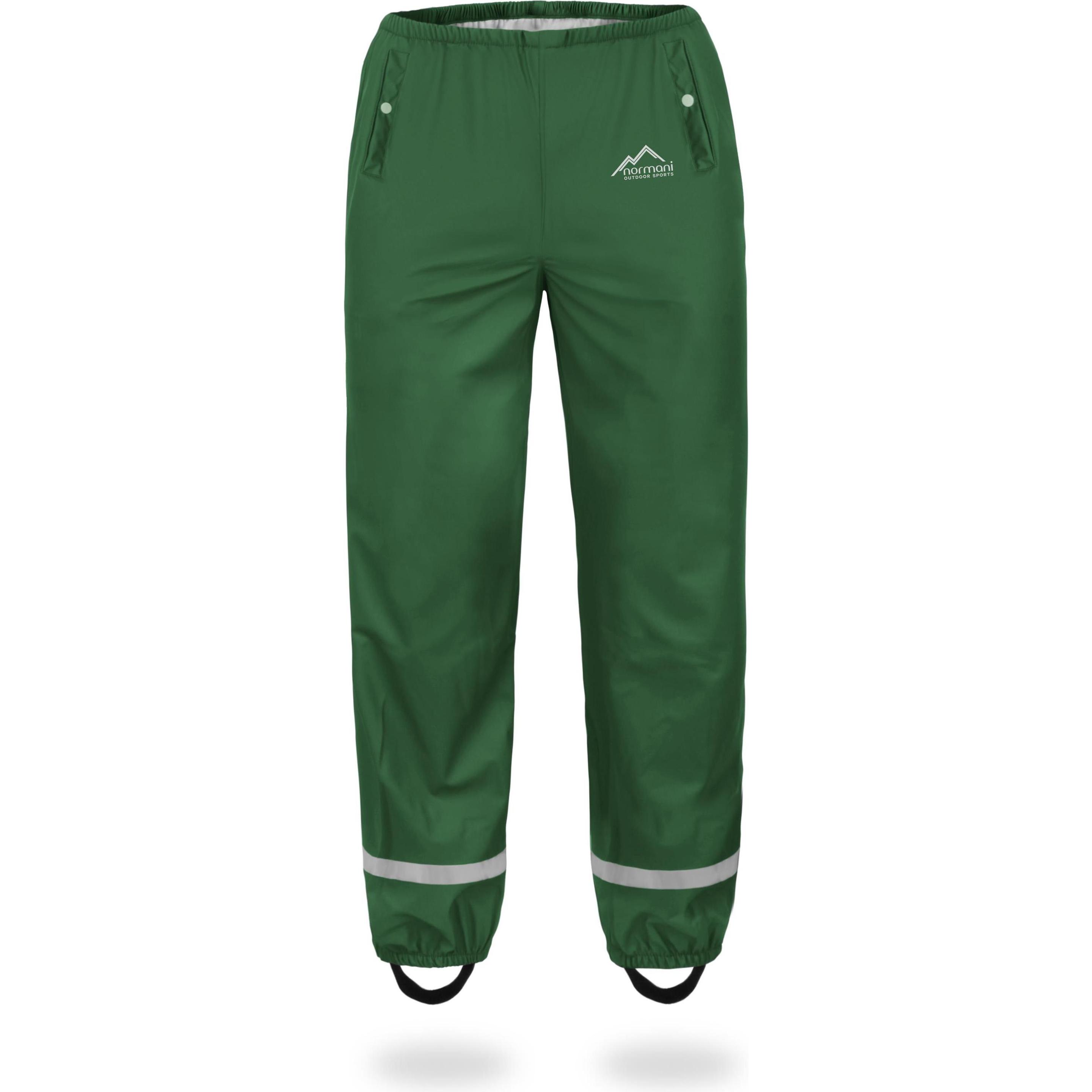 Normani, Herren, Outdoorhose, Kinder Regenhose York - 1141 (128), Grün, 128