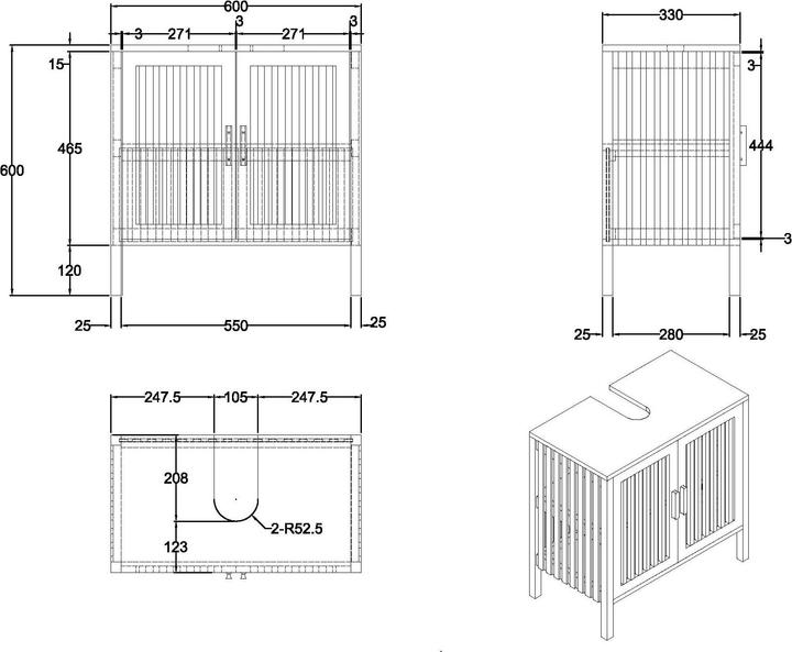Immagine prodotto micasa Ted (60 x 33 x 60 cm)