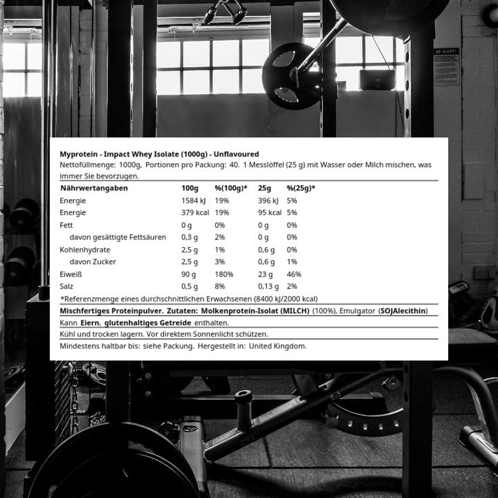 Actual product image MyProtein Impact Whey Isolate (Neutral, 1 pcs., 1000 g)
