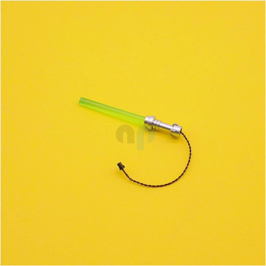 Light my bricks LED Beleuchtung für LEGO Start Wars Lichtschwert - Grün (5 cm Kabel)