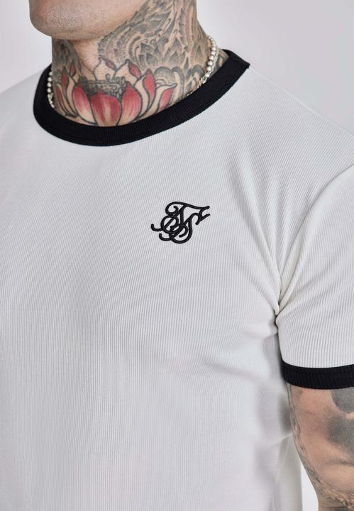 Actual product image Siksilk T-Shirt Ribbed Ringer T-Shirt (M)