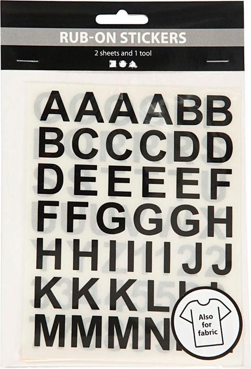 Actual product image Focus Home Interactive Scratch-off stickers letters and numbers black, 2 sheets