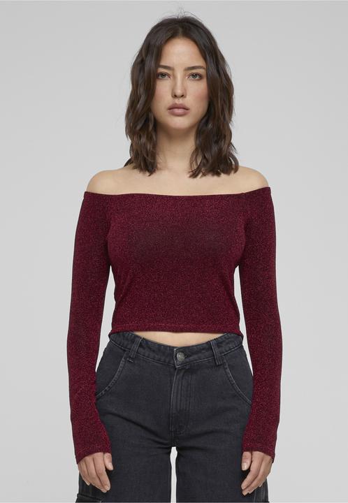 Image du produit Urban Classics Ladies Off Shoulder Glitter Longsleeve (L)