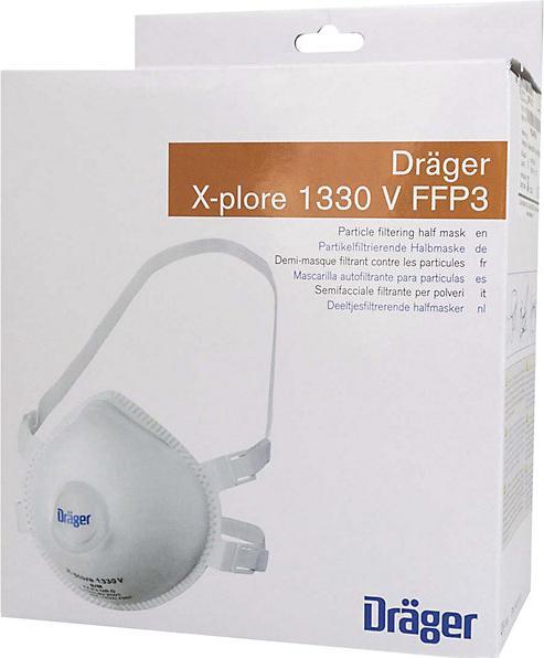 Actual product image L+D X-plore® FFP3 NR D fine dust mask with exhalation valve, model 1330V, pack of 5 (FFP3, 5 x)