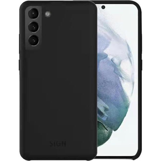 SIGN Liquid Silicone Case for Samsung Galaxy S21 - Black (Samsung Galaxy S21), Smartphone Hülle, Schwarz