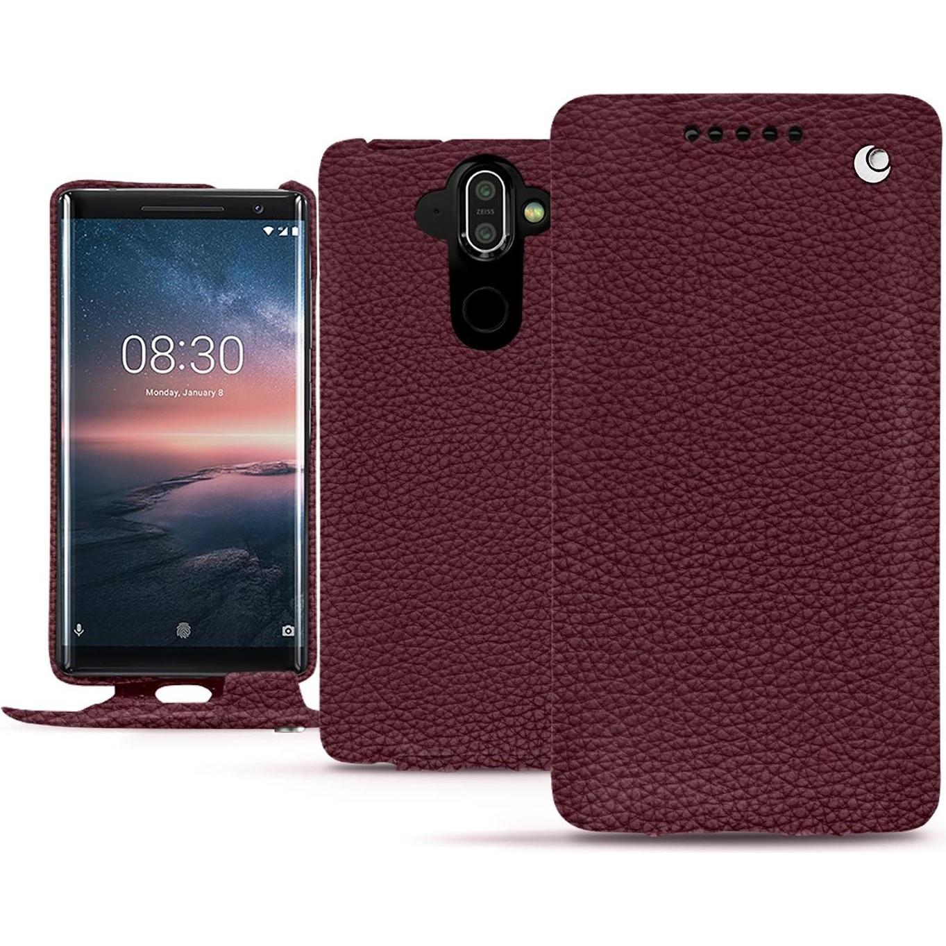 Noreve Lederschutzhülle vertikal (Nokia 8 Sirocco), Smartphone Hülle, Violett